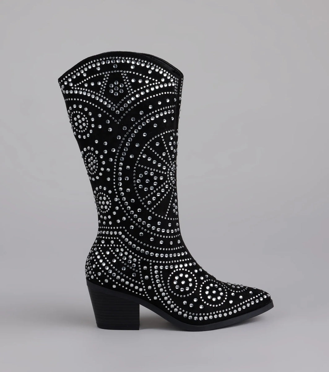 Glam Strut Rhinestone Cowboy Boots | Windsor