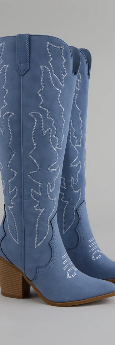 Kick Up the Fun Cowboy Knee High Boots