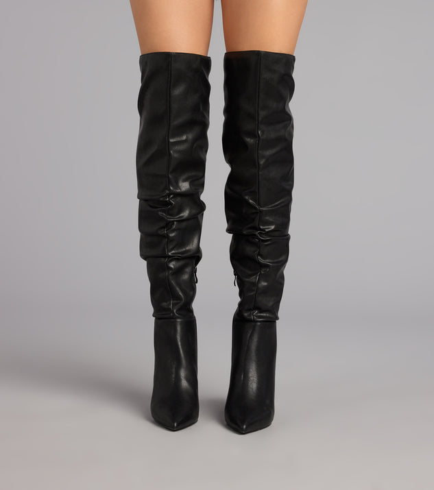 This piece brings trend-right energy to the Season’s Sleek Thigh-High Stiletto Boots, perfect for fall outfits that stand out.