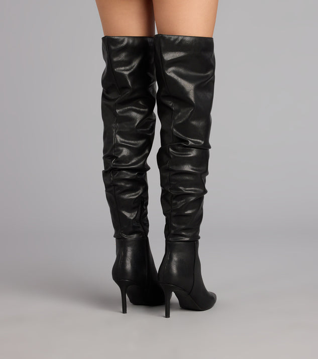 This piece brings trend-right energy to the Season’s Sleek Thigh-High Stiletto Boots, perfect for fall outfits that stand out.