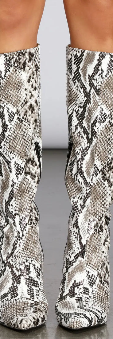 Slither In Style Stiletto Boots