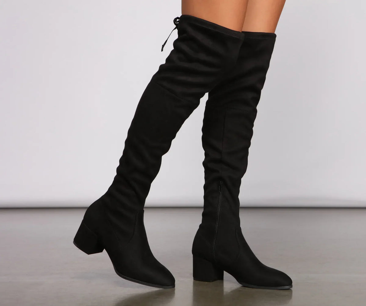 Stylish Must-Have Over The Knee Block Heel Boots | Windsor