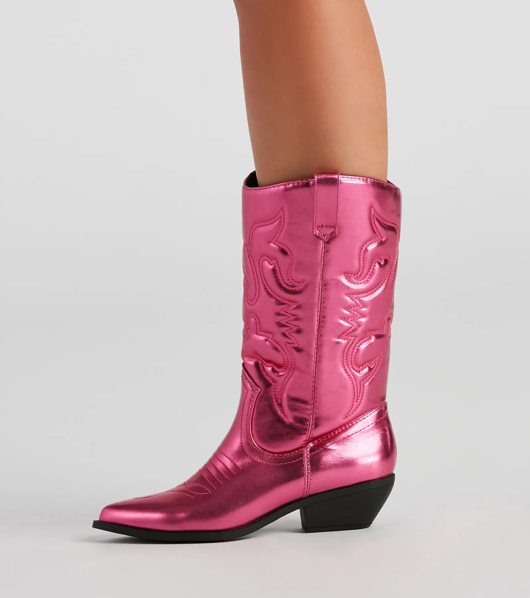 Major Glam Metallic Cowboy Boots | Windsor