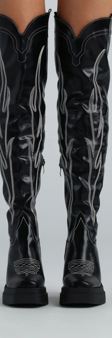 That Western Heat Cowboy Thigh-High Boots