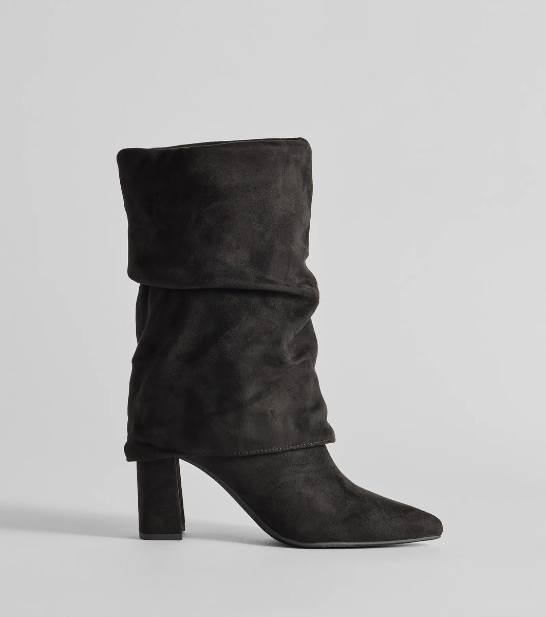 [CERRIC] SUEDE FOLD LONG BOOTS ☆送料込☆ CERRIC】SUEDE FOLD LONG BOOTS / 追跡付 (CERRIC/ロングブーツ