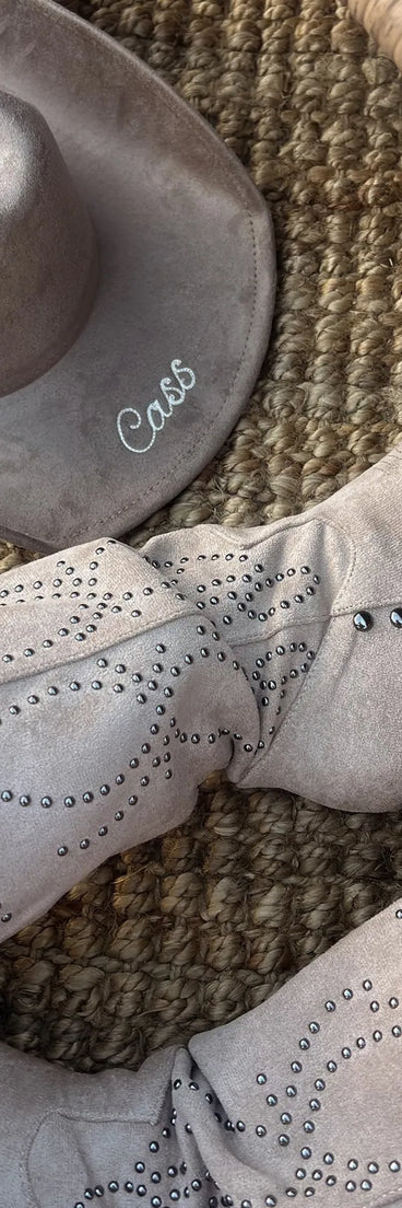 Moving Along Studded Cowboy Boots