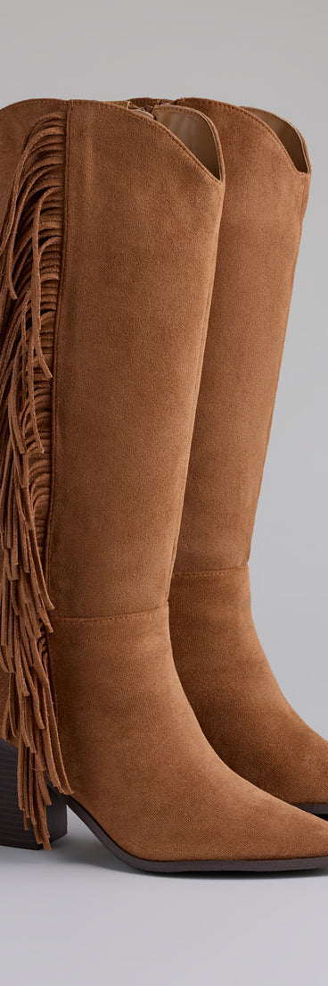 Get inspired with the Fringe Worthy Cowboy Knee High Boots, a feed-worthy piece that’s part of Windsor's updated and curated women’s clothing edit packed with must-have fall outfit ideas.