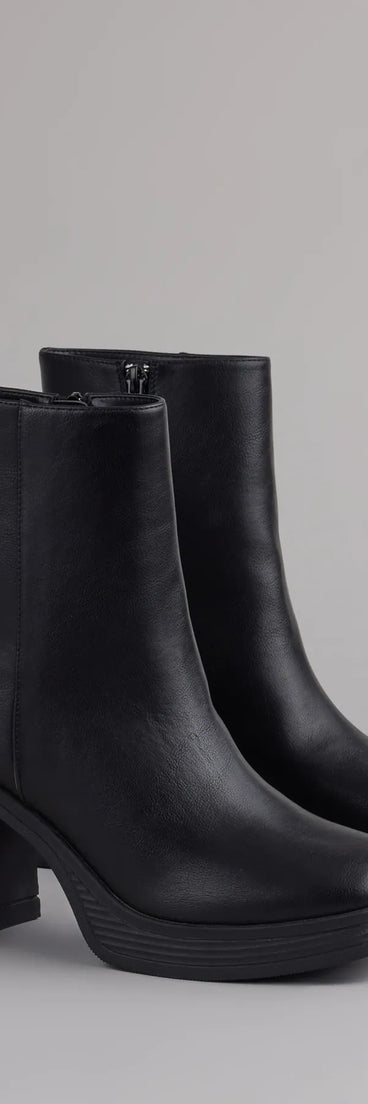 Tough Love Platform Block Heel Booties