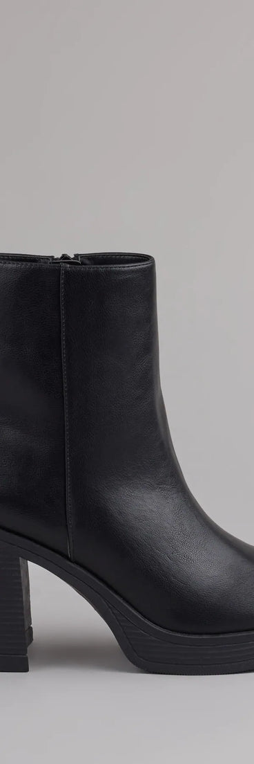 Tough Love Platform Block Heel Booties