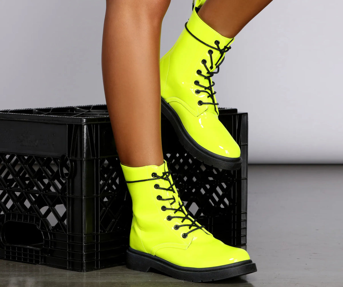 靴 yellowshose GIO PLATFORM SHORT BOOTS yellowshose GIO PLATFORM SHORT BOOTS Pistachio green riding