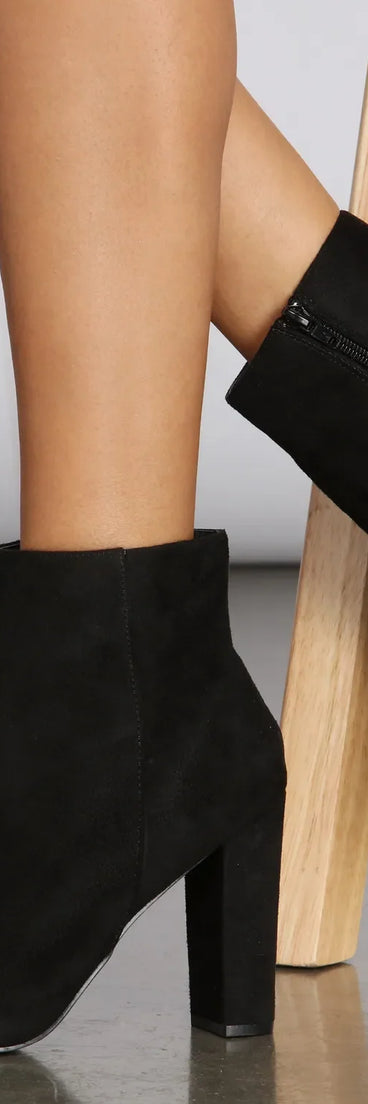 Peep Toe High Heel Ankle Booties