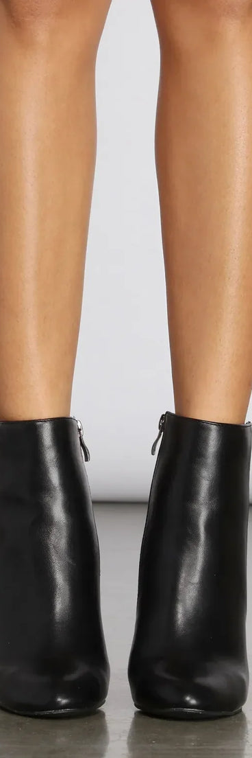 Come Thru Clear Heeled Booties
