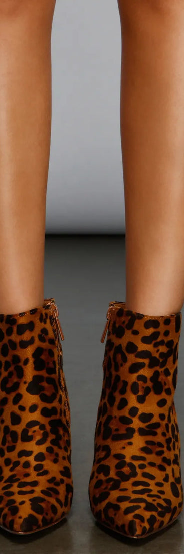 Purrfect Look Leopard Print Booties