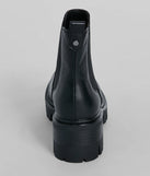 High Stakes Faux Leather Lug Booties