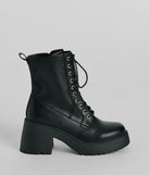 Tough Girl Chic Platform Combat Lug Booties