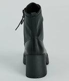 Tough Girl Chic Platform Combat Lug Booties