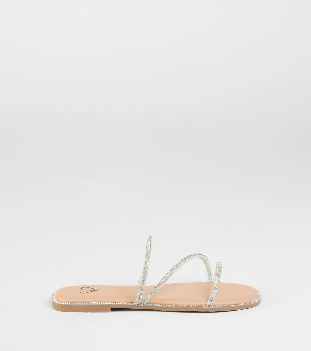 Always Glowing Rhinestone Strap Sandals | Windsor Always Glowing Rhinestone Strap Sandals | Windsor