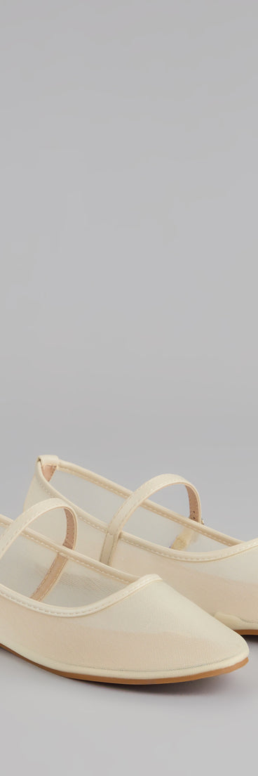 This piece brings trend-right energy to the Soft Steps Sheer Mesh Ballet Flats, perfect for fall outfits that stand out.