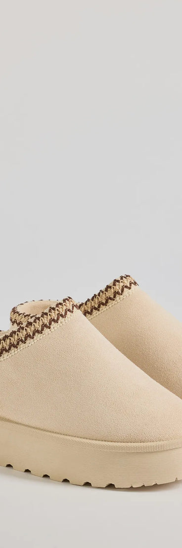 Get inspired with the Cozy Glam Faux Suede Platform Slippers, a feed-worthy beige piece that’s part of Windsor's updated and curated women’s clothing edit packed with must-have fall outfit ideas.