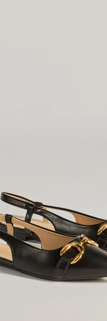 Upgrade your style game for 2025 with the Luxe Allure Pointed-Toe Faux Leather Flats in black, perfect for any fashion-forward wardrobe.