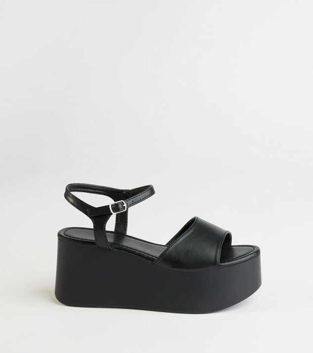 Turn heads in the Cool Girl Era Wedge Heels, black heels showcasing a fresh trend or stylish detail made to elevate your full Windsor fit.