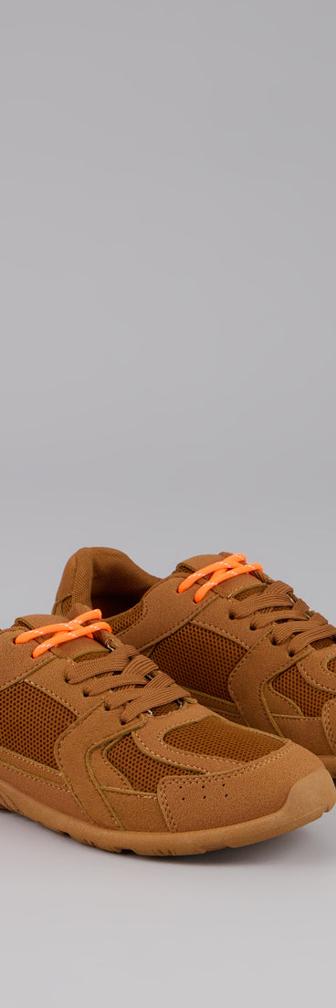 This piece brings trend-right energy to the Street Ease Mesh Trim Sneakers, perfect for fall outfits that stand out.