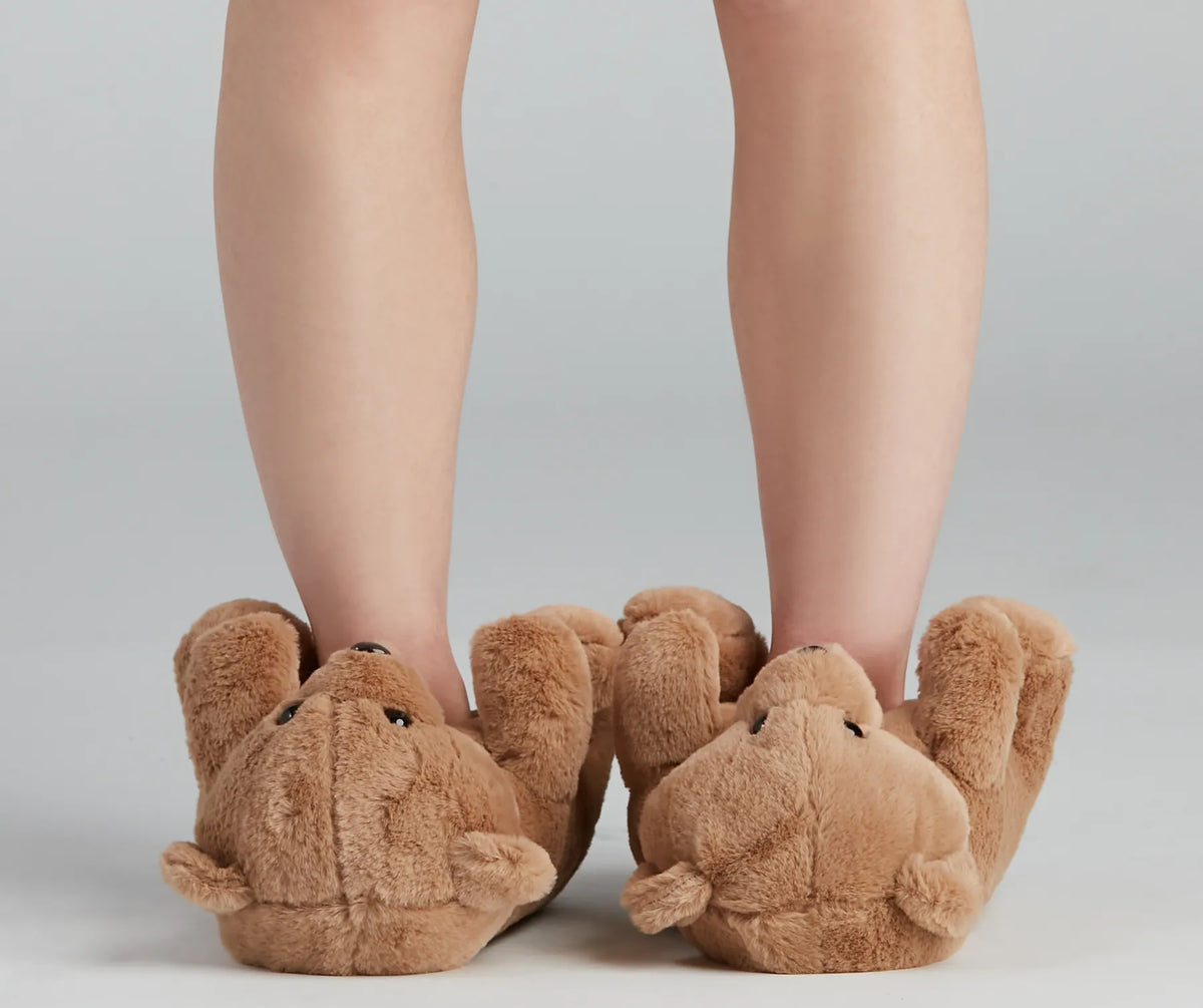 Pink Vetements Teddy Slippers Adorable Teddy Bear Plush Slippers