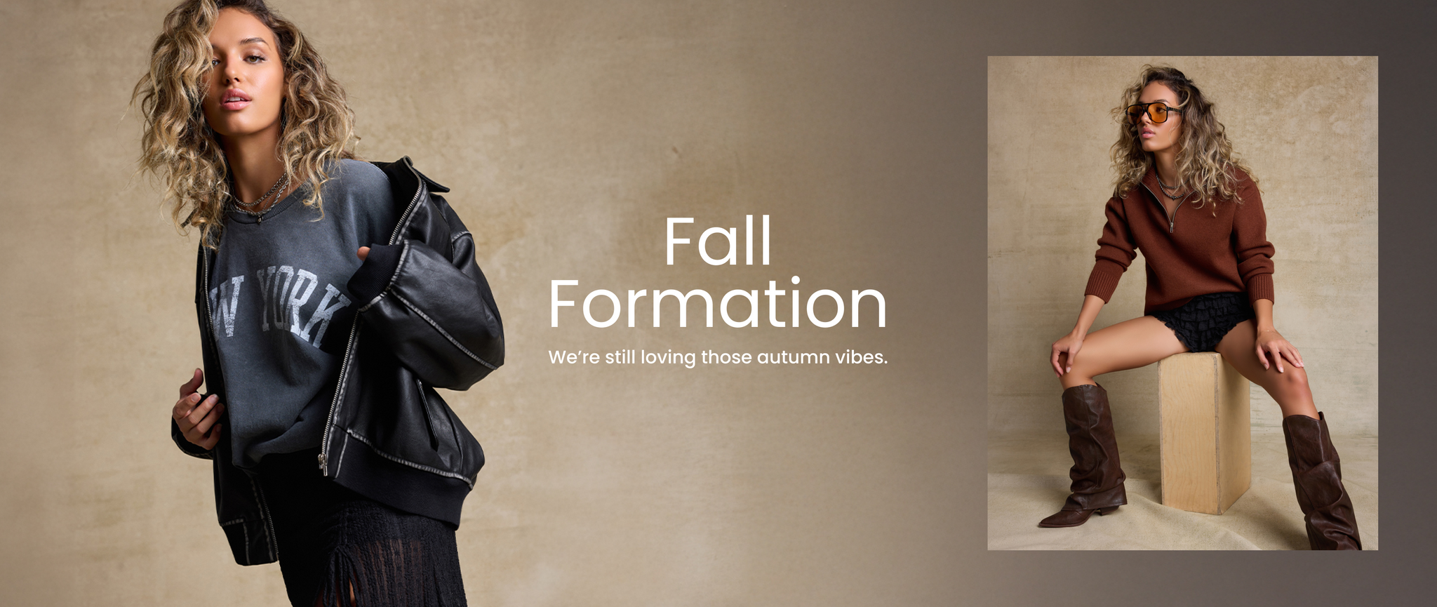 Discover new arrivals for the season featuring elevated autumn vibes in skirts, dressy shorts, soft knit tops, plush pullovers, trendy jackets, cropped sweaters, boots, & accessories to complete your look.