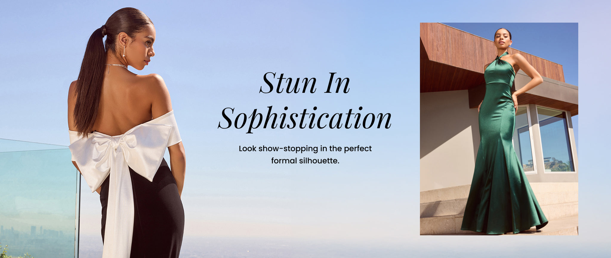 You'll stun with sophistication in the perfect formal occasionwear! Find the perfect silhouette for every winter event with fresh styles that make a statement from elegant long silhouettes to luxurious fabrics!