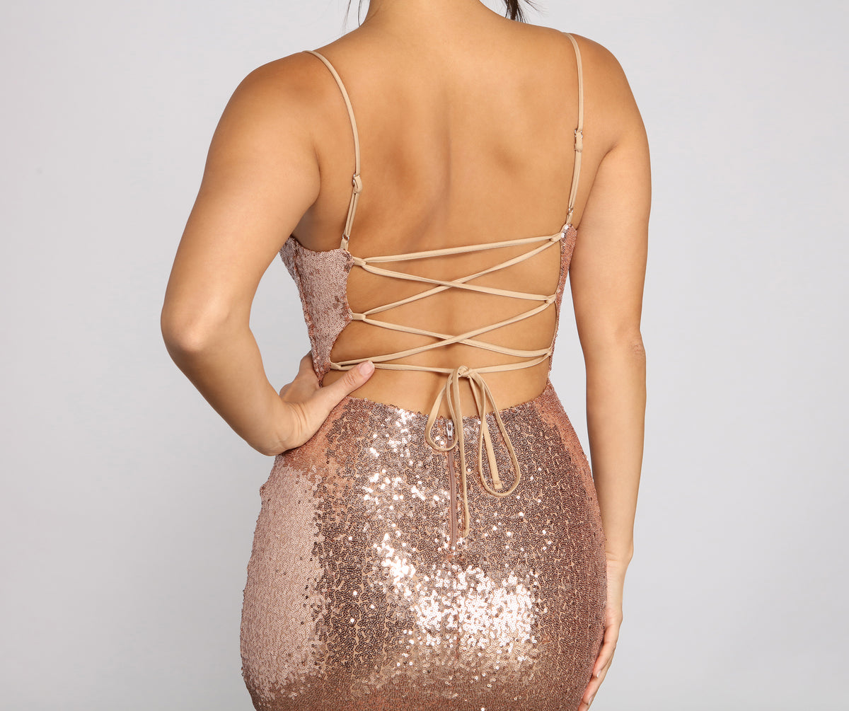 Summer Formal Sequin Mini Dress | Windsor