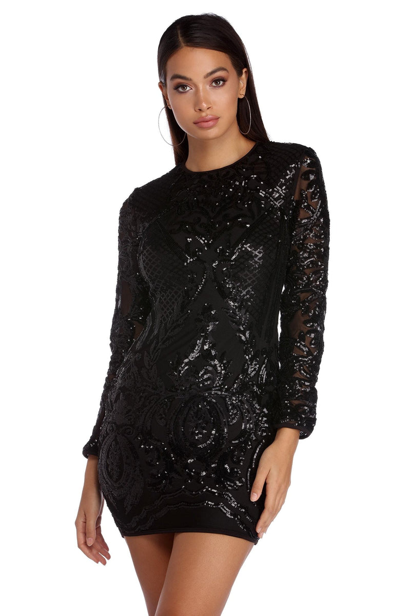 Cher Sassy Sequin Mini Dress | Windsor Cher Sassy Sequin Mini Dress | Windsor