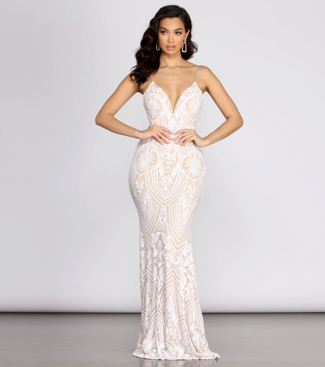 fritzy sequin mermaid dress Windsor Fritzy Sequin Mermaid Dress