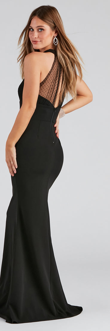 Colette Formal Swiss Dot Crepe Dress creates the perfect summer wedding guest dress or cocktail party dresss with stylish details in the latest trends for 2023!