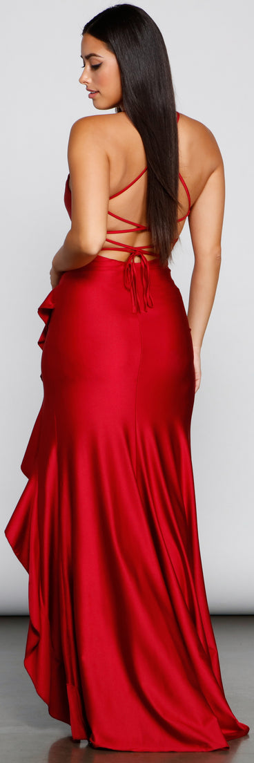 Paige Ruffled Wrap-Front Formal Dress creates the perfect summer wedding guest dress or cocktail party dresss with stylish details in the latest trends for 2023!