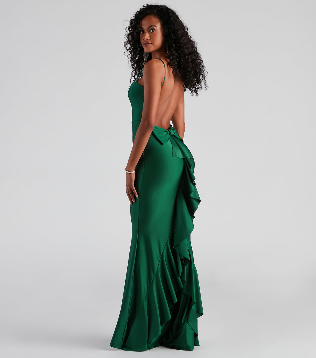 Meadow Formal Open Back Ruffled Dress | Windsor Meadow Formal Open Back Ruffled Dress | Windsor