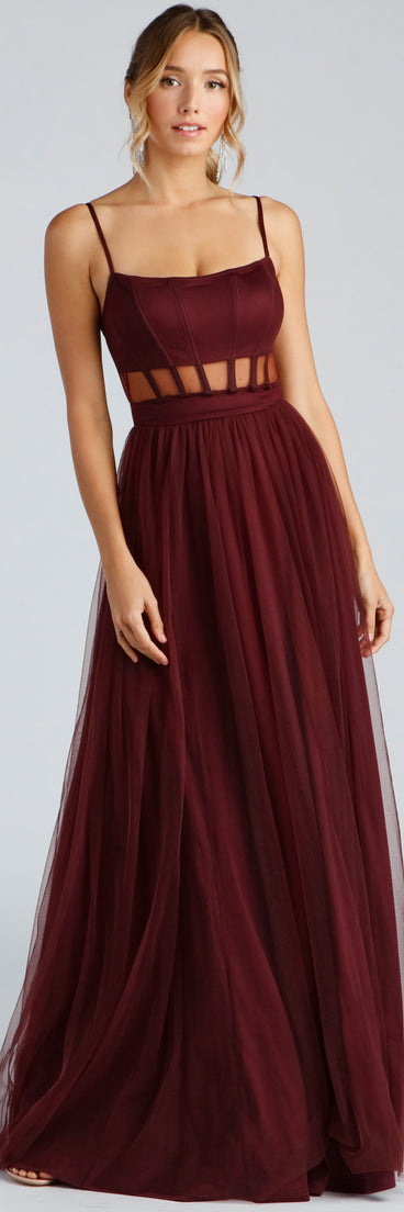 Kim Mesh Corset Tulle Formal Dress creates the perfect summer wedding guest dress or cocktail party dresss with stylish details in the latest trends for 2023!