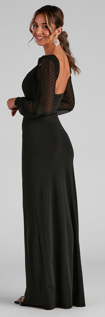 Delanie Formal High Slit Mermaid Dress creates the perfect summer wedding guest dress or cocktail party dresss with stylish details in the latest trends for 2023!