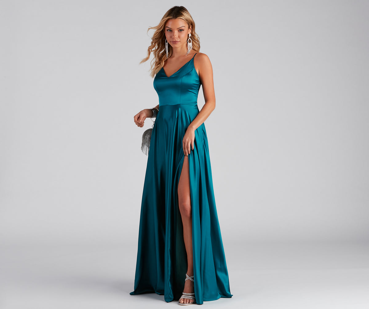 juliet formal high slit dress Juliet JT2728H Fitted Long Formal Corset Ruffle Prom Dress
