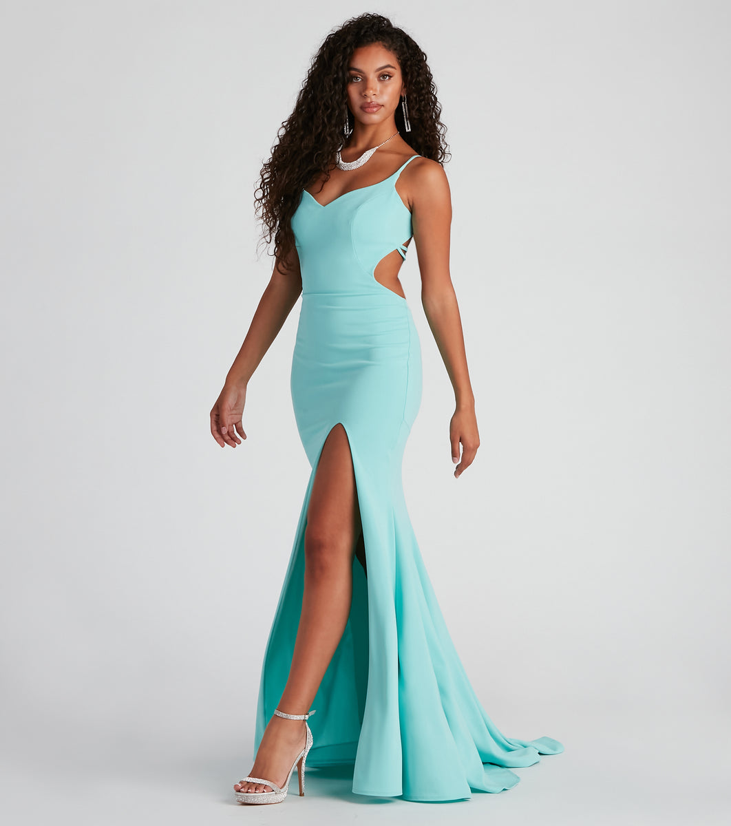 green emerald velvet dress Myra Formal High Slit Dress green emerald velvet dress Myra Formal High Slit Dress
