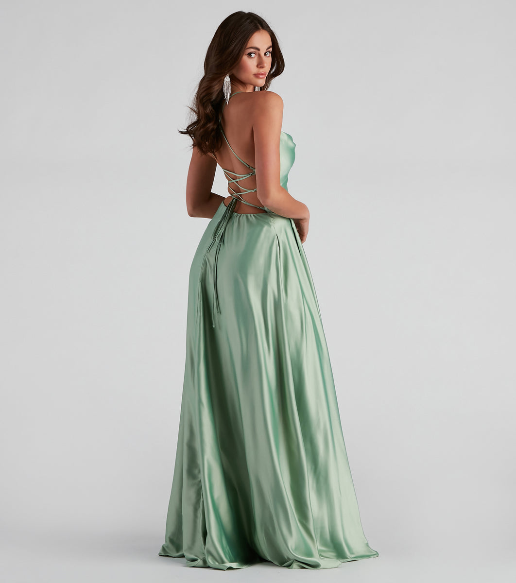 Kailey Formal Lace-Up A-Line Dress | Windsor Kailey Formal Lace-Up A-Line Dress | Windsor