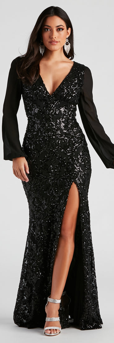 Laurel Formal Sequin Mermaid Dress creates the perfect summer wedding guest dress or cocktail party dresss with stylish details in the latest trends for 2023!