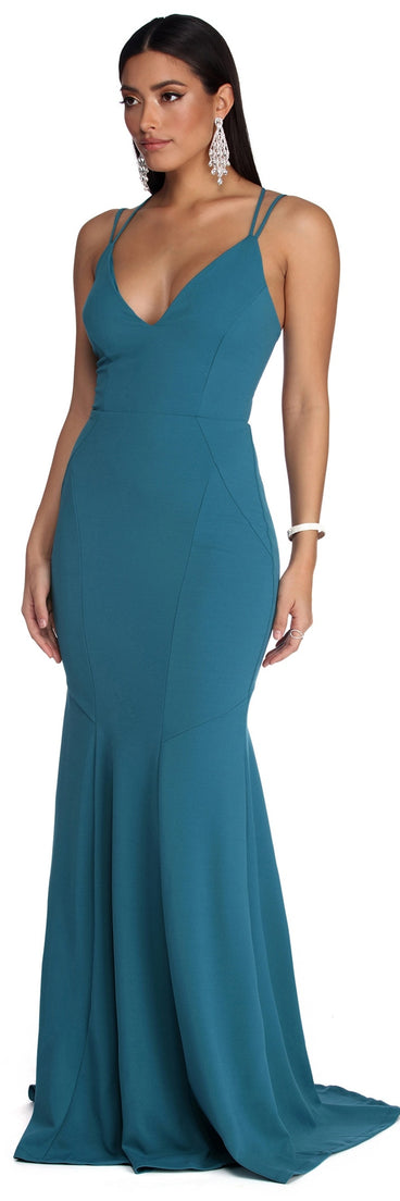 Savannah Formal Lattice Back Dress is a stunning choice for a bridesmaid dress or maid of honor dress, and to feel beautiful at Prom 2023, spring weddings, formals, & military balls!