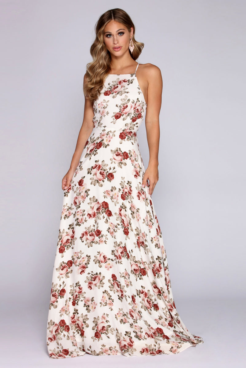 Krystal Formal Floral Open Back Dress & Windsor