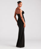 You'll be the best dressed in the Paula Formal Crepe Rose Strapless Mermaid Dress as your summer formal dress with unique details from Windsor.