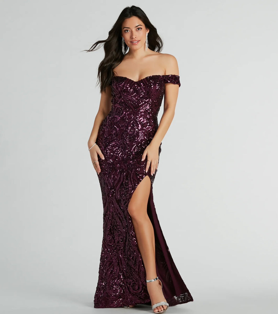 WINNA™ - Elegant Off Shoulder Backless Mermaid Dress main image 1