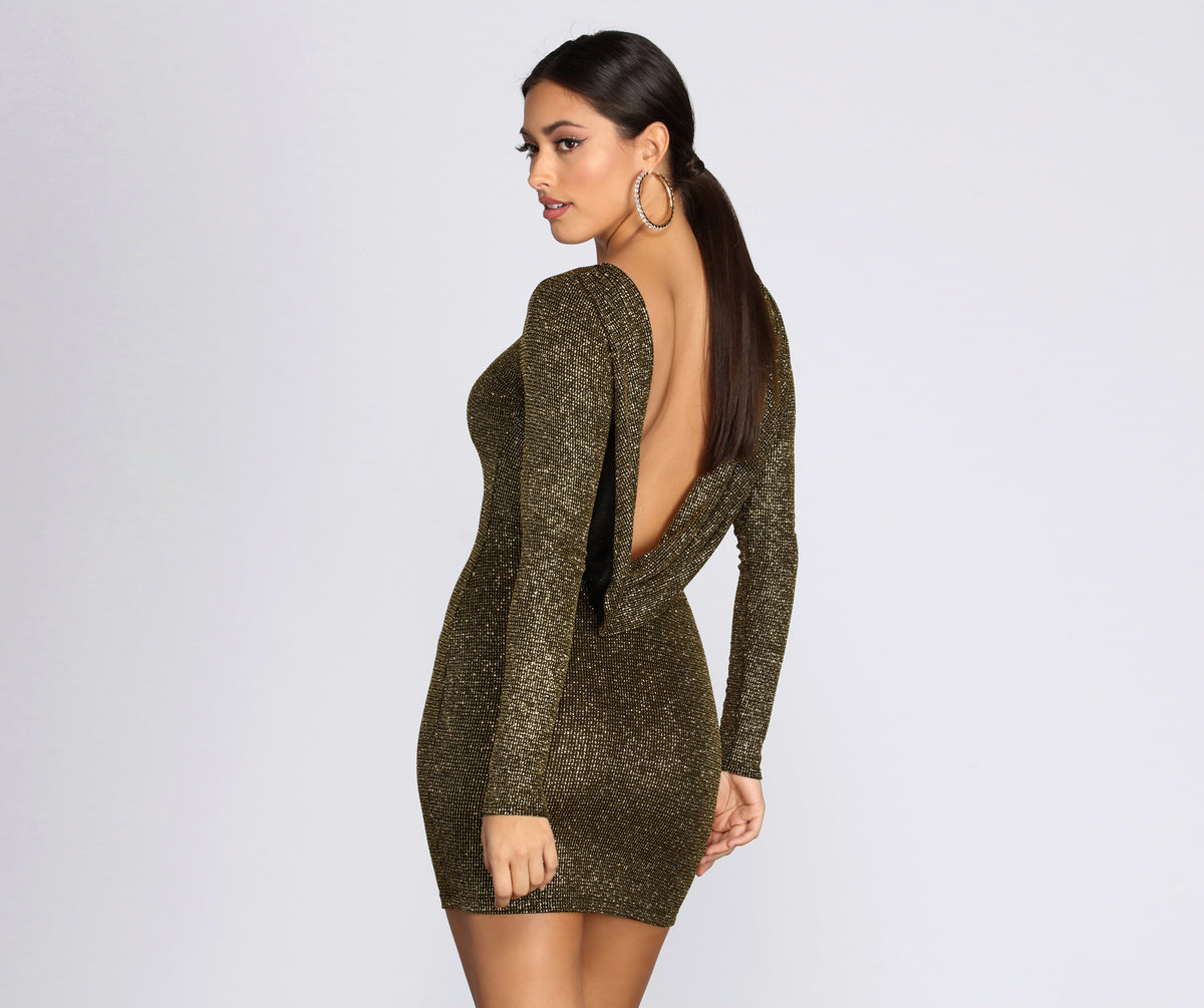 dazzle diva sequin strappy back party dress Dazzle Diva Glitter Open Back Dress