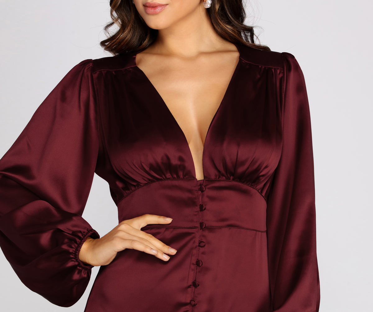 Satin Button Down Dress Black Satin Shirt Dress Dresses Outlet