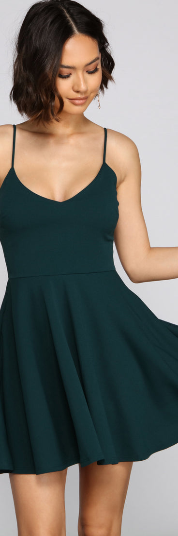 Total Daydream Sleeveless Skater Dress helps create the best bachelorette party outfit or the bride's sultry bachelorette dress for a look that slays!