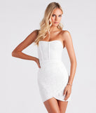 Sweet Charmer Lace Strapless Mini Dress