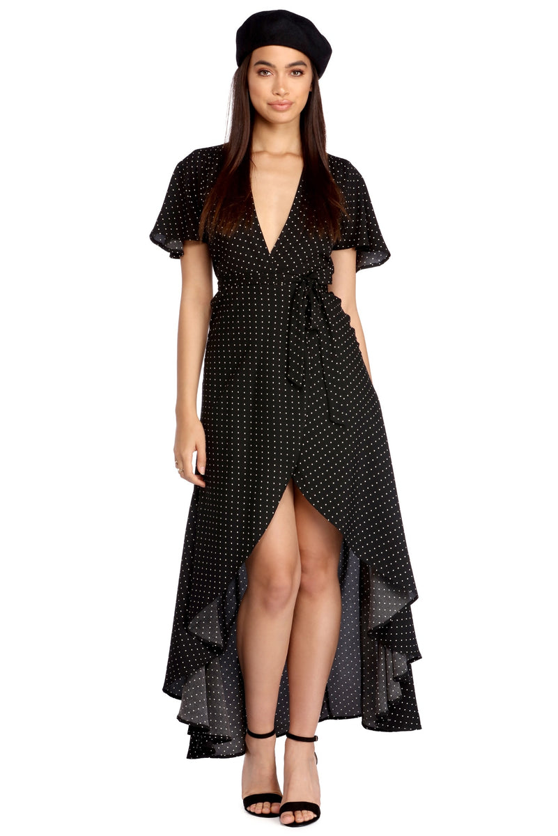 ワンピース Herlipto Polka-Dot Lace-Trim Dress herlipto Polka-Dot Lace-Trim Dress - メルカリ